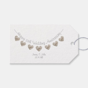Étiquettes-cadeau Dentelle-cadeau du 13e anniversaire de Mariage