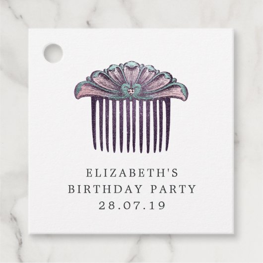 Étiquettes Cadeau Dentelle de diamant de sirène (Devant)