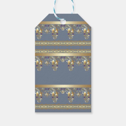 Étiquettes-cadeau Dentelle d'or (Devant)