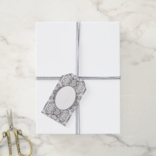 Étiquettes-cadeau Dentelle en céramique Gris