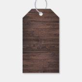 Étiquettes-cadeau Dentelle rustique en bois Fleurs blanches Mason Ch (Dos)