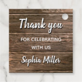 Étiquettes Cadeau Dentelle rustique en bois Première sainte communio (Dos)