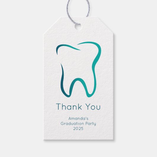Étiquettes-cadeau Dentistesse dentaire Médicale Image Graduation (Devant)