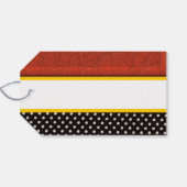 Étiquettes-cadeau Depuis moderne en rouge, blanc, noir et or (Dos (Horizontal))