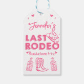 Étiquettes-cadeau Dernier Rodeo Cowgirl Bachelorette Party (Devant)