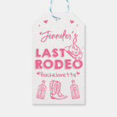 Étiquettes-cadeau Dernier Rodeo Cowgirl Bachelorette Party (Dos)