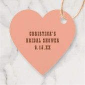 Étiquettes Cadeau Dernier Rodéo Rétro Western Cœur Doux Mariage (Dos)