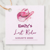 Étiquettes Cadeau Dernier Rodéo Week-end Enterrement de Vie de Célib (Devant)