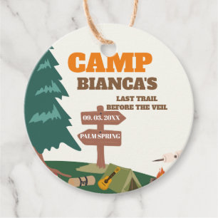 Étiquettes Cadeau Dernier sentier avant le camp de bachelorette du v