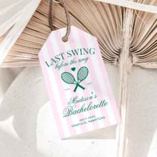 Étiquettes-cadeau Dernier Swing Avant Le Cercle Retro Tennis Bach