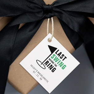 Étiquettes Cadeau Dernier Swing Avant le Golf de la Fête de Bachelor