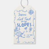 Étiquettes-cadeau Dernier Toast Sur Les Pentes Bachelorette Week-End (Devant)