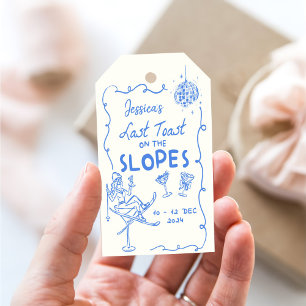 Étiquettes-cadeau Dernier Toast Sur Les Pentes Bachelorette Week-End