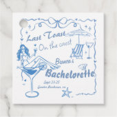 Étiquettes Cadeau Dernier Toast Tiré À La Main Sur La Bachelorette C (Devant)
