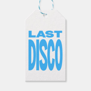 Étiquettes-cadeau Dernière soirée disco bleue enterrement de vie de