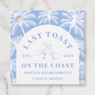 Étiquettes Cadeau Dernière Toast sur la Plage Côtière Bachelorette C