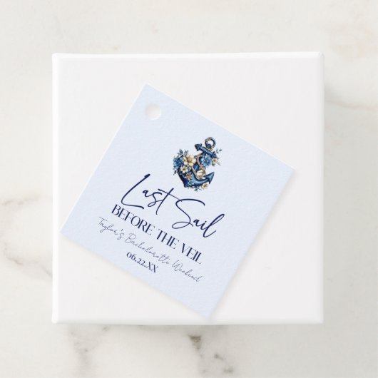 Étiquettes Cadeau Dernière voile avant Veil Bachelorette Week-end (En situation)