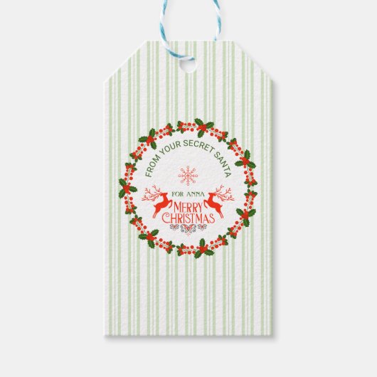 Étiquettes-cadeau des autocollants père Noël (Devant)