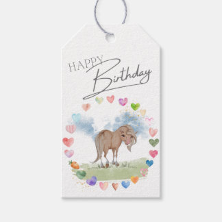 Étiquettes-cadeau Des cadeaux pour chevaux avec un poney et des coeu