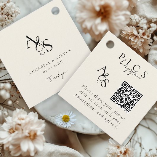 Étiquettes Cadeau Des photos ! Photo, QR-Code, Mariage