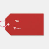 Étiquettes-cadeau Des pingouins portant des chapeaux rouges (Dos Horizontal)