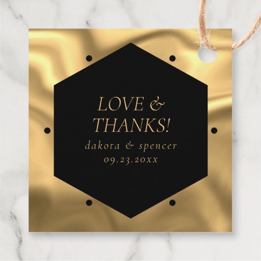 Étiquettes Cadeau Dés RPG | Imaginaire Or Tabletop PnP Gamer Personn (Dos)