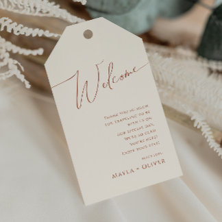 Étiquettes-cadeau Désert de Whimsical | Accueil Mariage beige