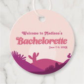 Étiquettes Cadeau Desert Sunset Bachelorette Scottsdale Favoriser Ta (Devant)