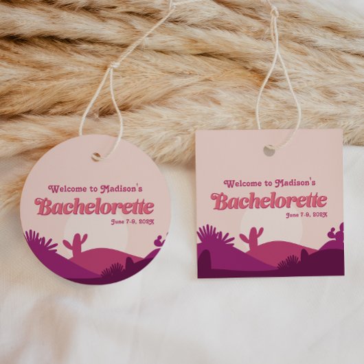 Étiquettes Cadeau Desert Sunset Bachelorette Scottsdale Favoriser Ta