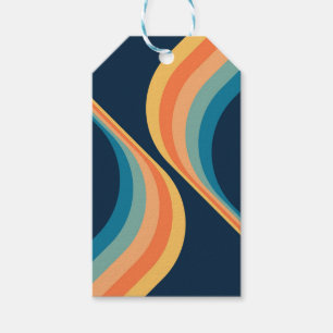 Étiquettes-cadeau Design coloré d'ailes de style rétro