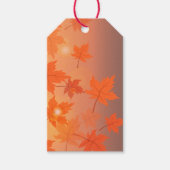 Étiquettes-cadeau Design d'automne avec feuilles d'érable et effet b (Devant)