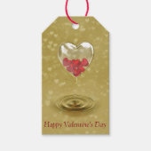 Étiquettes-cadeau Design de coeur en verre romantique (Devant)
