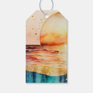Étiquettes-cadeau Design de la gamme Watercolor Beach 3