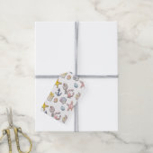 Étiquettes-cadeau Design de plage simple et agréable (Avec de la ficelle)