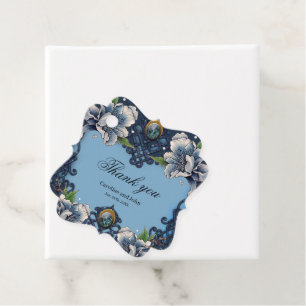 Étiquettes Cadeau Design élégant bleu celtique