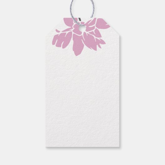 Étiquettes-cadeau Design Floral Rose - Art Fleur Élégant (Dos)
