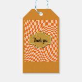 Étiquettes-cadeau design orange funky (Devant)