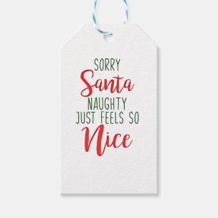 Étiquettes-cadeau Désolé Santa, vilain se sent si bien