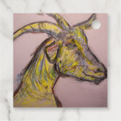 Étiquettes Cadeau Dessin de chèvre (Dos)