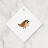 Étiquettes Cadeau Dessin d'Oiseau de Bruant (Dos)