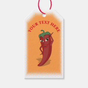 Étiquettes-cadeau Dessin Red Hot Chili Pepper Diva