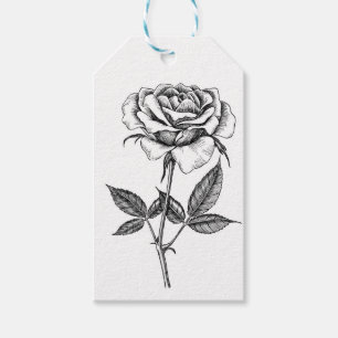 Étiquettes-cadeau dessin rose