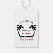 Étiquettes-cadeau Destination Beach Wedding Accueil (Dos)