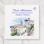 Étiquettes Cadeau Destination Grèce île Partie de retraite (Dos)