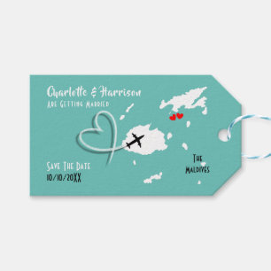 Étiquettes-cadeau Destination Mariage Des Îles Fidji Enregistrer La 