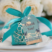 Étiquettes-cadeau Destination Plage Mariage Merci Faveur
