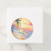 Étiquettes Cadeau Destination Sunset Beach Wedding (En situation)