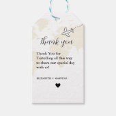 Étiquettes-cadeau Destination Travel Thème mariage merci (Devant)