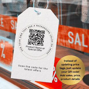 Étiquettes-cadeau Détaillant sur étagère personnalisé Produit Code Q
