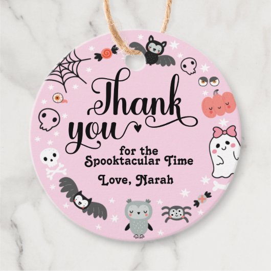 Étiquettes Cadeau Deux balises Éffrayantes Favour (Devant)